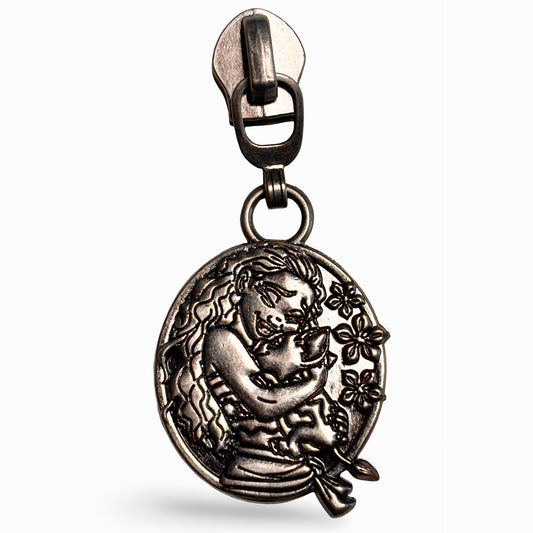 Zipper Pull, Moana Wayfinder, Antique Nickel