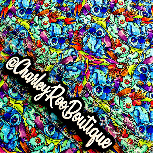 9x14 Tumbler Cut, Custom Fabric, CottonSpandex, High Quality, Tumbler Fabric, Voodoo Stitch & Scrump