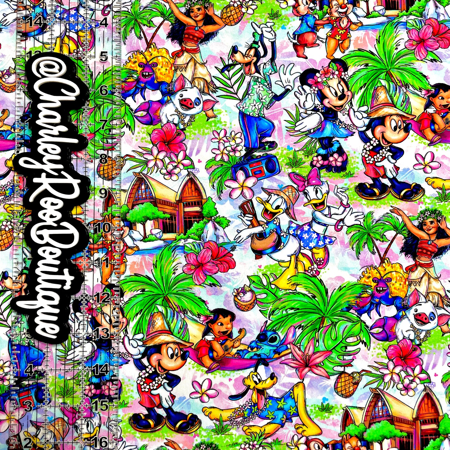 9x14 Tumbler Cut, Custom Fabric, CottonSpandex, High Quality, Mask Cut, Tumbler Fabric, Aulani