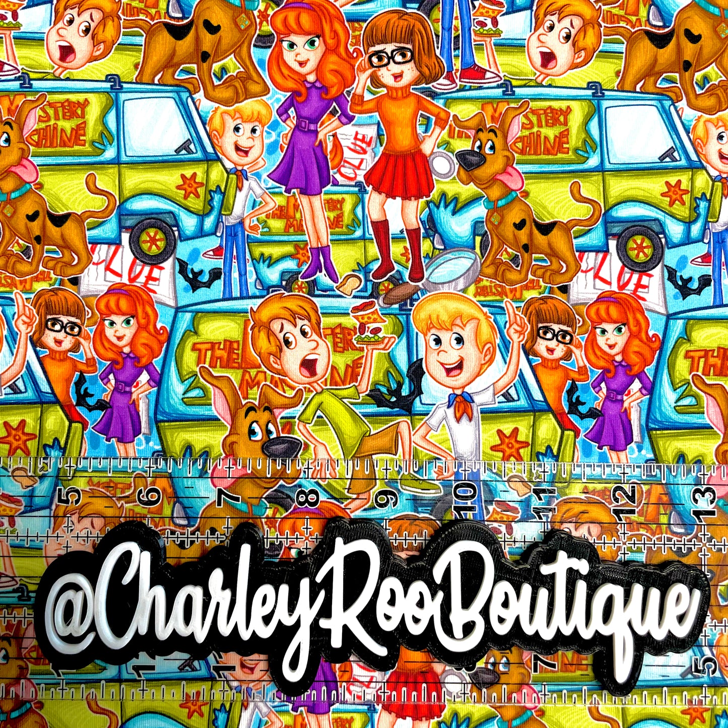 9x14 Tumbler Cut, Custom Fabric, CottonSpandex, High Quality, Mask Cut, Tumbler Fabric, New Scooby Toon