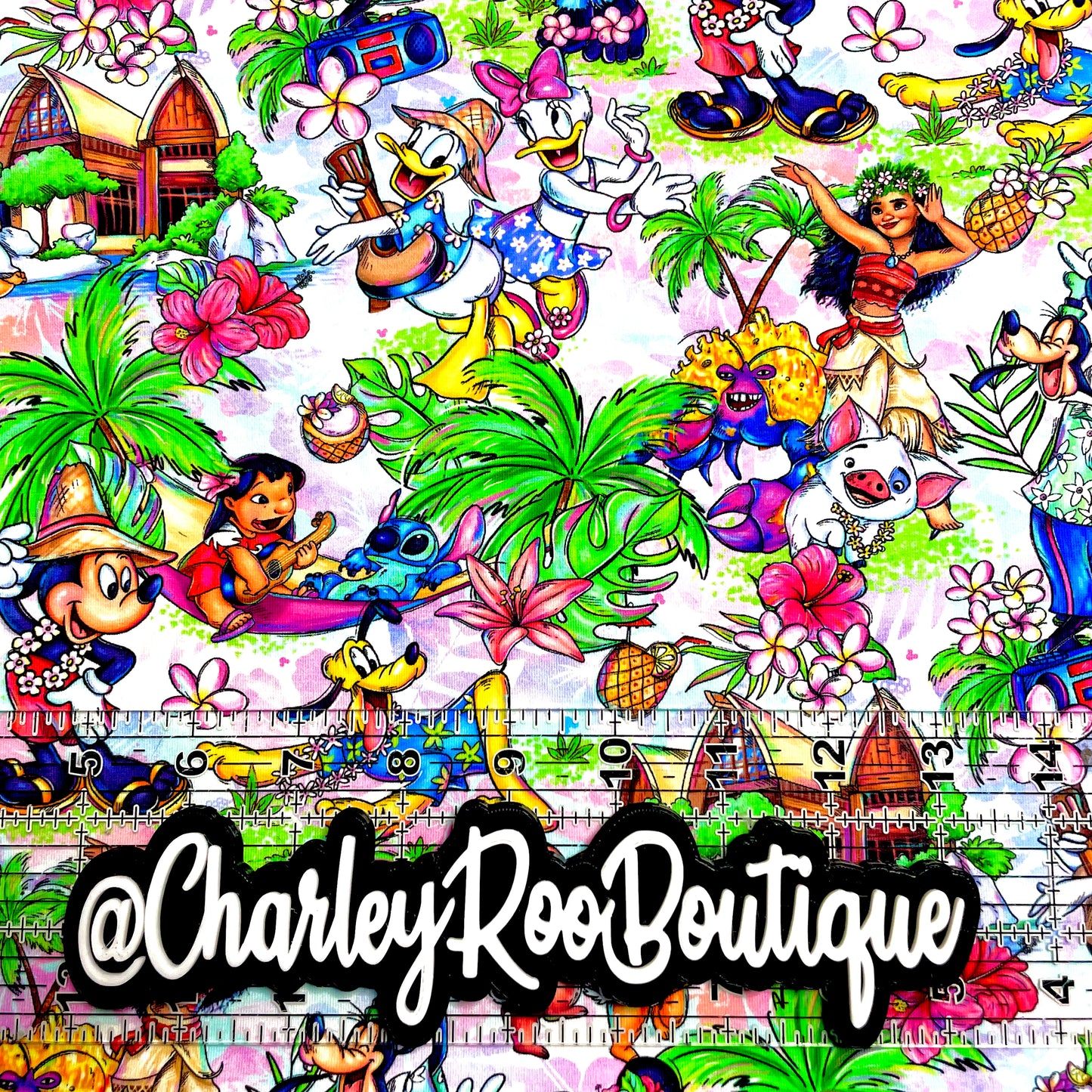 9x14 Tumbler Cut, Custom Fabric, CottonSpandex, High Quality, Mask Cut, Tumbler Fabric, Aulani