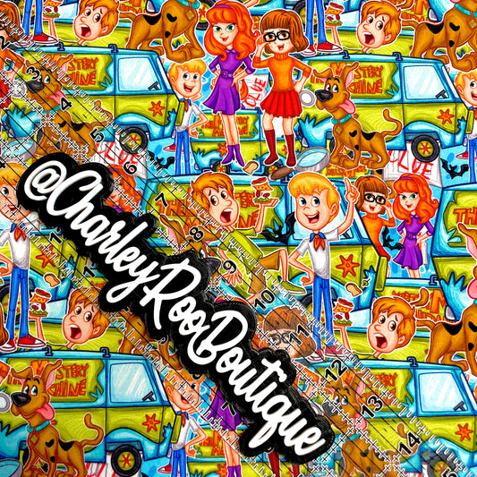 9x14 Tumbler Cut, Custom Fabric, CottonSpandex, High Quality, Mask Cut, Tumbler Fabric, New Scooby Toon