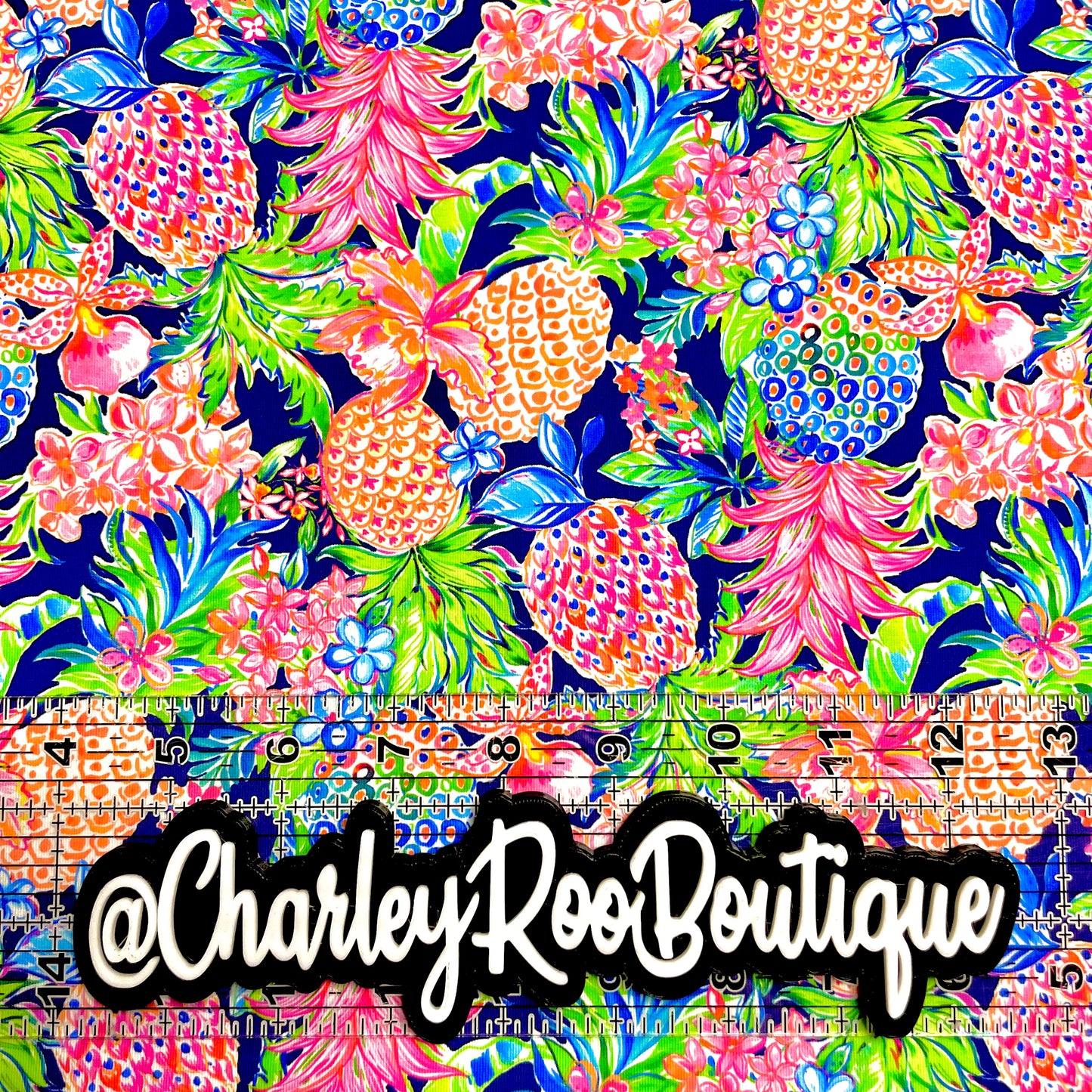 9x14 Tumbler Cut, Custom Fabric, CottonSpandex, High Quality, Mask Cut, Tumbler Fabric, LP Style Pineapples