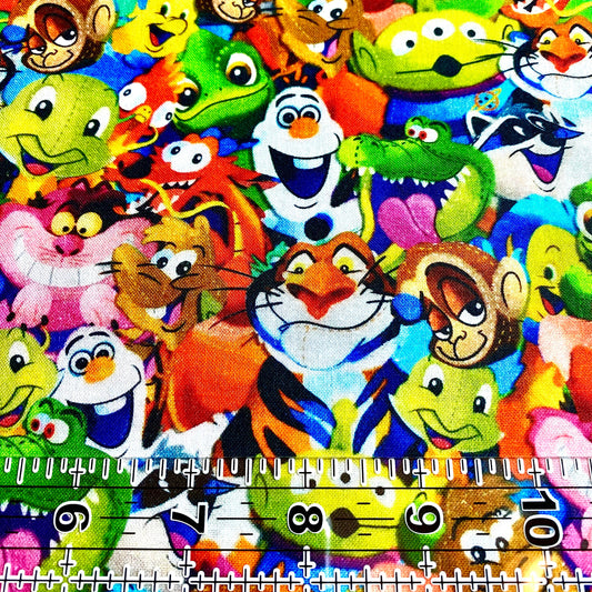9x14 Tumbler Cut, Custom Fabric, CW Cotton Woven, High Quality, Mask Cut, Tumbler Fabric, Disney, Pets, Sidekicks, Cute