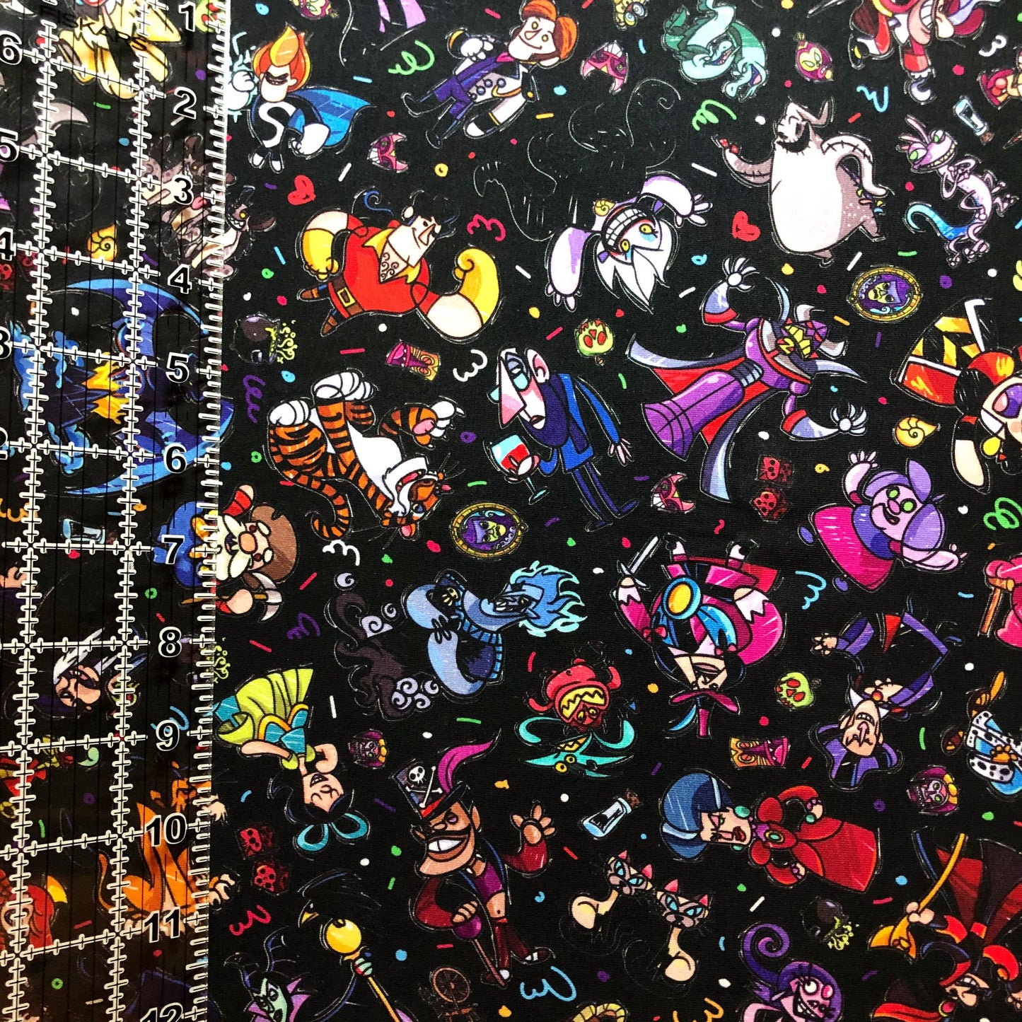 9x14 Tumbler Cut, Custom Fabric, CottonSpandex, High Quality, Mask Cut, Tumbler Fabric, Disney, Pixar, Villains, Halloween, Evil Misfits