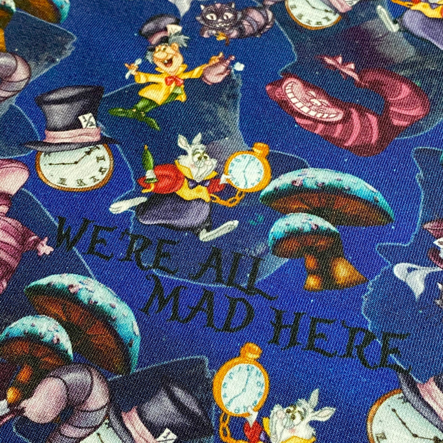 9x14 Tumbler Cut, Custom Fabric, CottonSpandex, High Quality, Mask Cut, Tumbler Fabric, Disney, Burton, Wonderland, Alice, Cheshire Cat