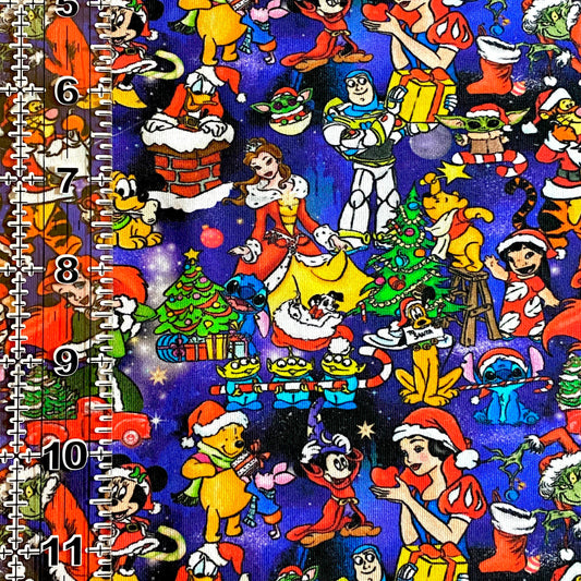 9x14 Tumbler Cut, Custom Fabric, CottonSpandex, High Quality, Mask Cut, Tumbler Fabric, Disney, Christmas, Holidays, Characters, Cartoons