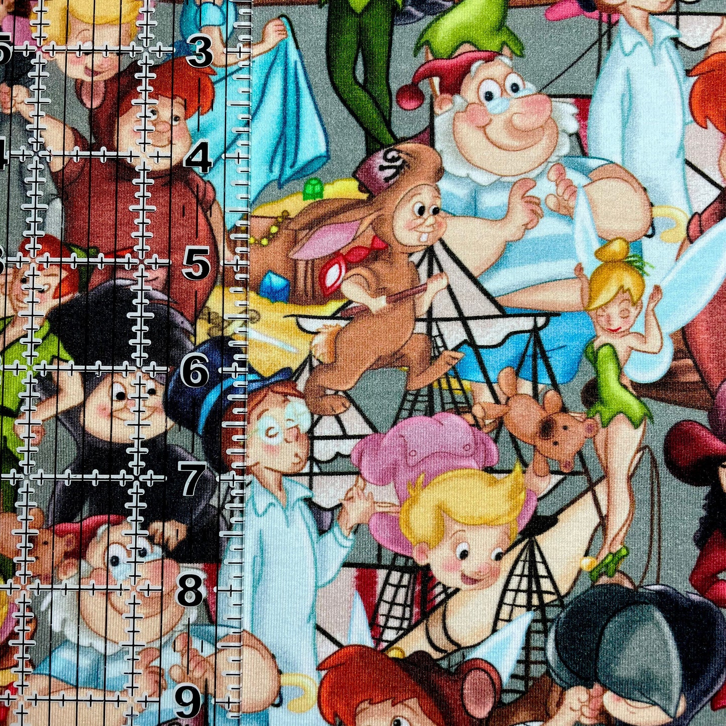 9x14 Tumbler Cut, Custom Fabric, CottonSpandex, High Quality, Mask Cut, Tumbler Fabric, Disney, Peter, Characters, Cartoons, Pan, Hook