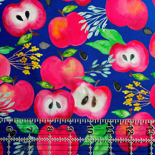 9x14 Tumbler Cut, Custom Fabric, CottonSpandex, High Quality, Mask Cut, Tumbler Fabric, Teacher, Navy, Red, Beautiful, Apple Picking Fall