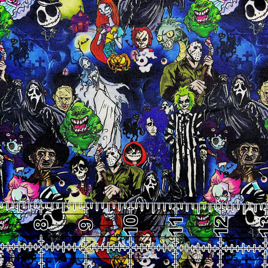 9x14 Tumbler Cut, Custom Fabric, CW Cotton Woven, High Quality, Mask Cut, Tumbler Fabric, Halloween, Horror Night, Small Scale