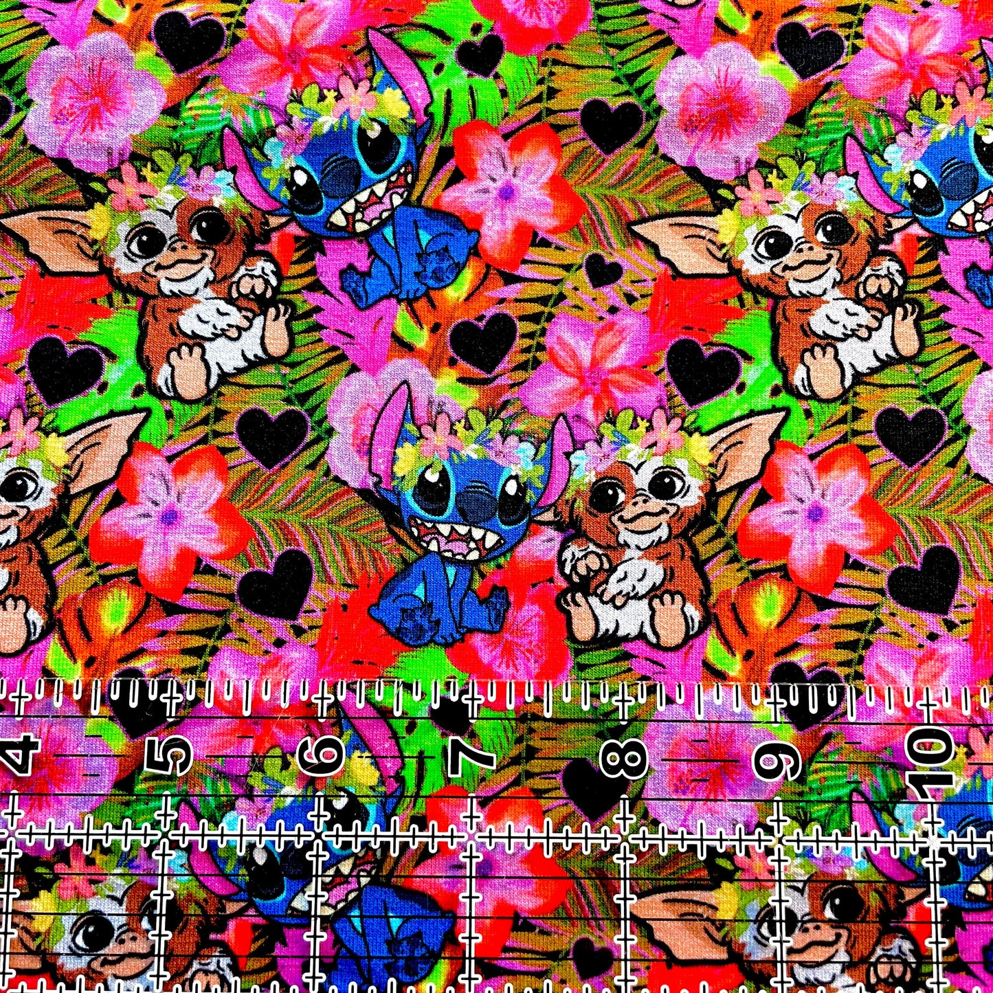 9x14 Tumbler Cut, Custom Fabric, CottonSpandex, High Quality, Mask Cut, Tumbler Fabric, Disney, Tropical Gizmo and Stitch