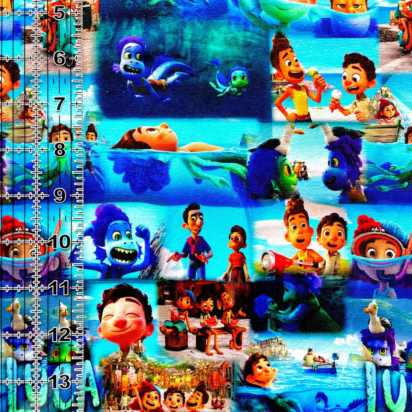 9x14 Tumbler Cut, Custom Fabric, CottonSpandex, High Quality, Mask Cut, Tumbler Fabric, Disney, Merman Friends, Fish Boys, Mermaid