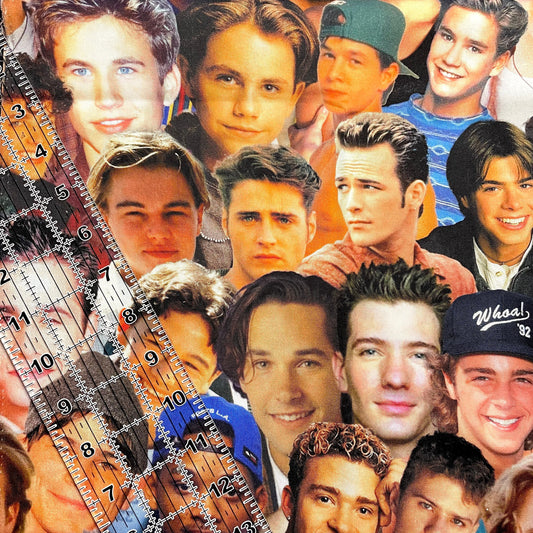 9x14 Tumbler Cut, Custom Fabric, CW Cotton Woven, High Quality, Mask Cut, Tumbler Fabric, TV, Boys, Cute, Crush, 90s Heartthrobs