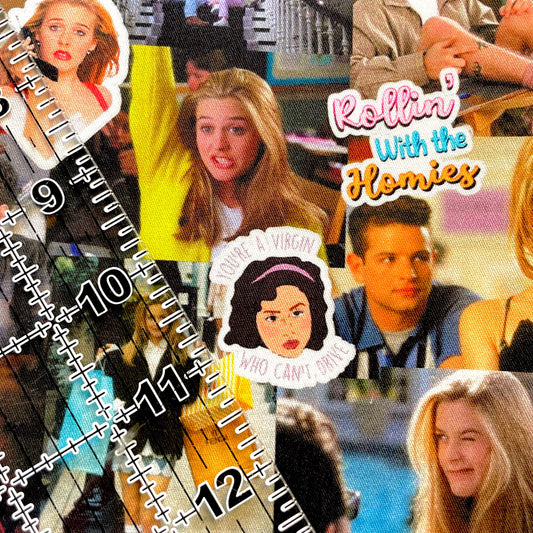 9x14 Tumbler Cut, Custom Fabric, CW Cotton Woven, High Quality, Mask Cut, Tumbler Fabric, TV, Show, Movie, Throwback, Funny, As If