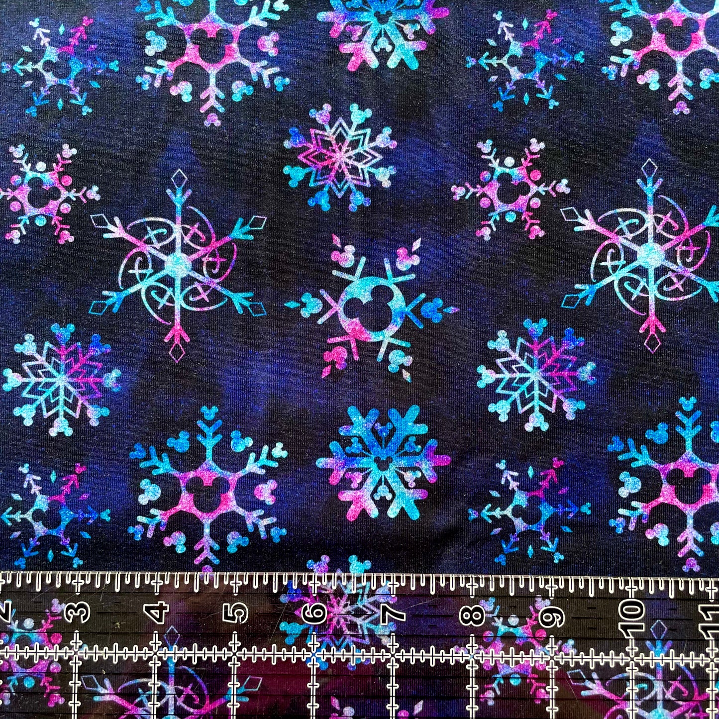 9x14 Tumbler Cut, Custom Fabric, CottonSpandex, High Quality, Mask Cut, Tumbler Fabric, Christmas, Xmas, Disney Snowflakes