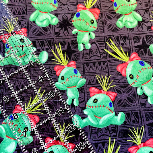 9x14 Tumbler Cut, Custom Fabric, CottonSpandex, High Quality, Mask Cut, Tumbler Fabric, New, Tiki Scrump