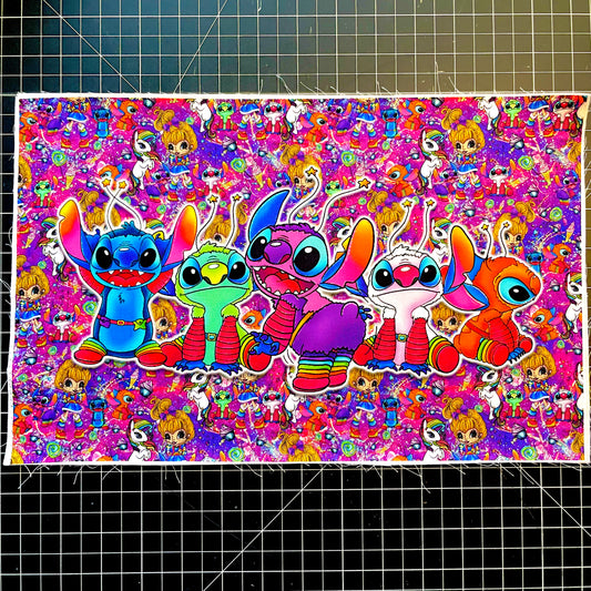 9x14 Tumbler Cut, Custom Fabric, CW Cotton Woven, High Quality, Mask Cut, Tumbler Fabric, Rainbow Brite, Stitch, Precut