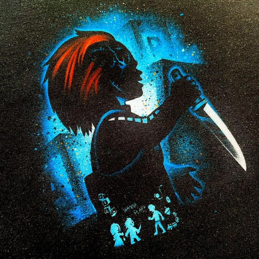 9x14 Tumbler Cut, Custom Fabric, CottonSpandex, High Quality, Halloween, Horror, Chucky, Precut