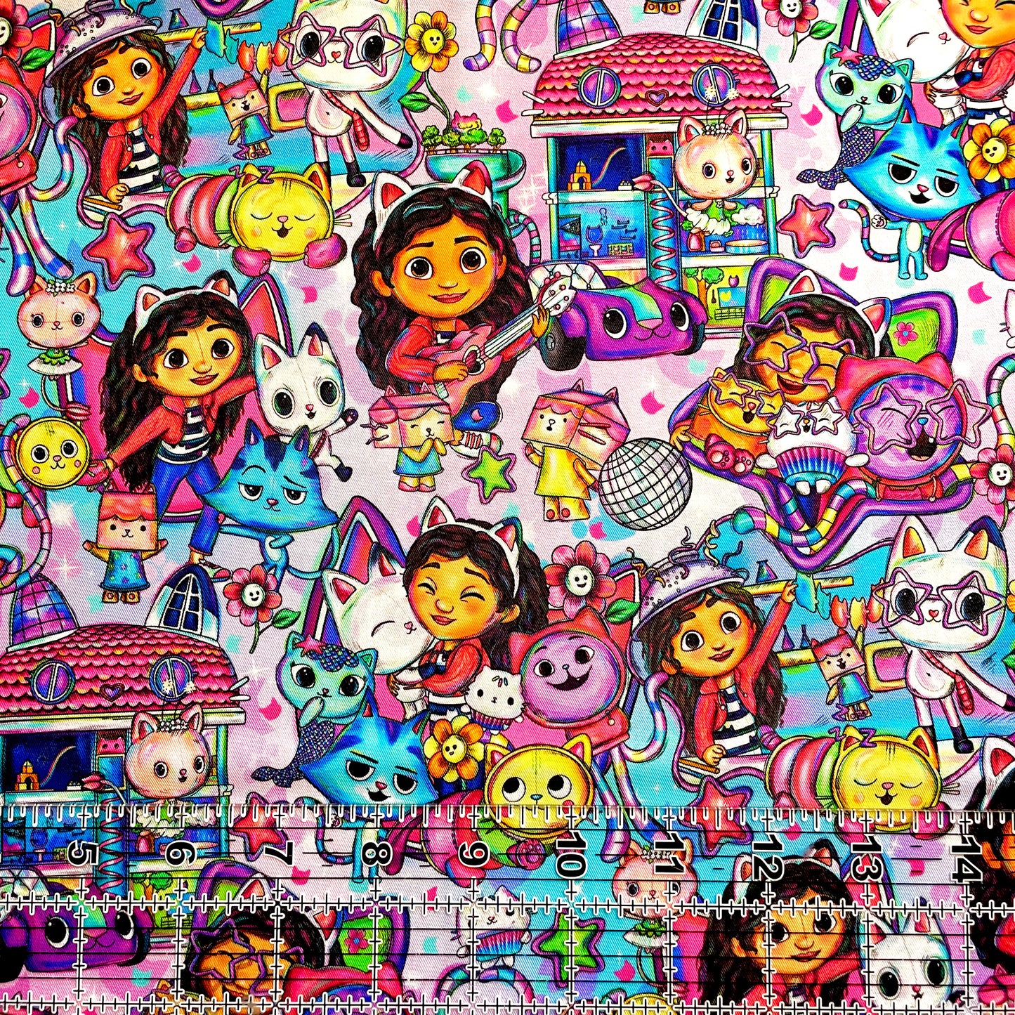 9x14 Tumbler Cut, Custom Fabric, CW Cotton Woven, High Quality, Mask Cut, Tumbler Fabric, Gabby and Kitty, New