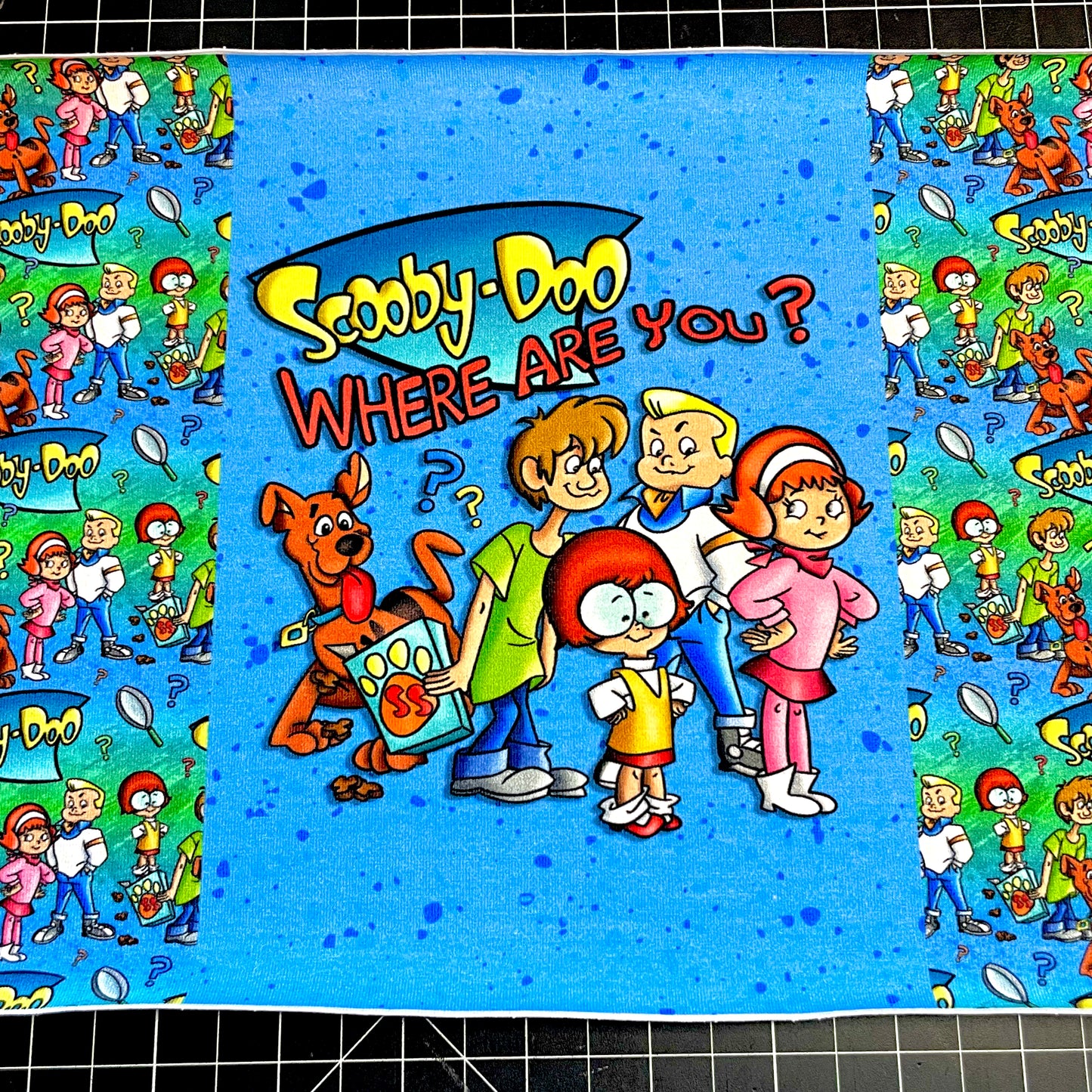 9x14 Tumbler Cut, Custom Fabric, CottonSpandex, High Quality, Mask Cut, Tumbler Fabric, Scooby Gang, Precut