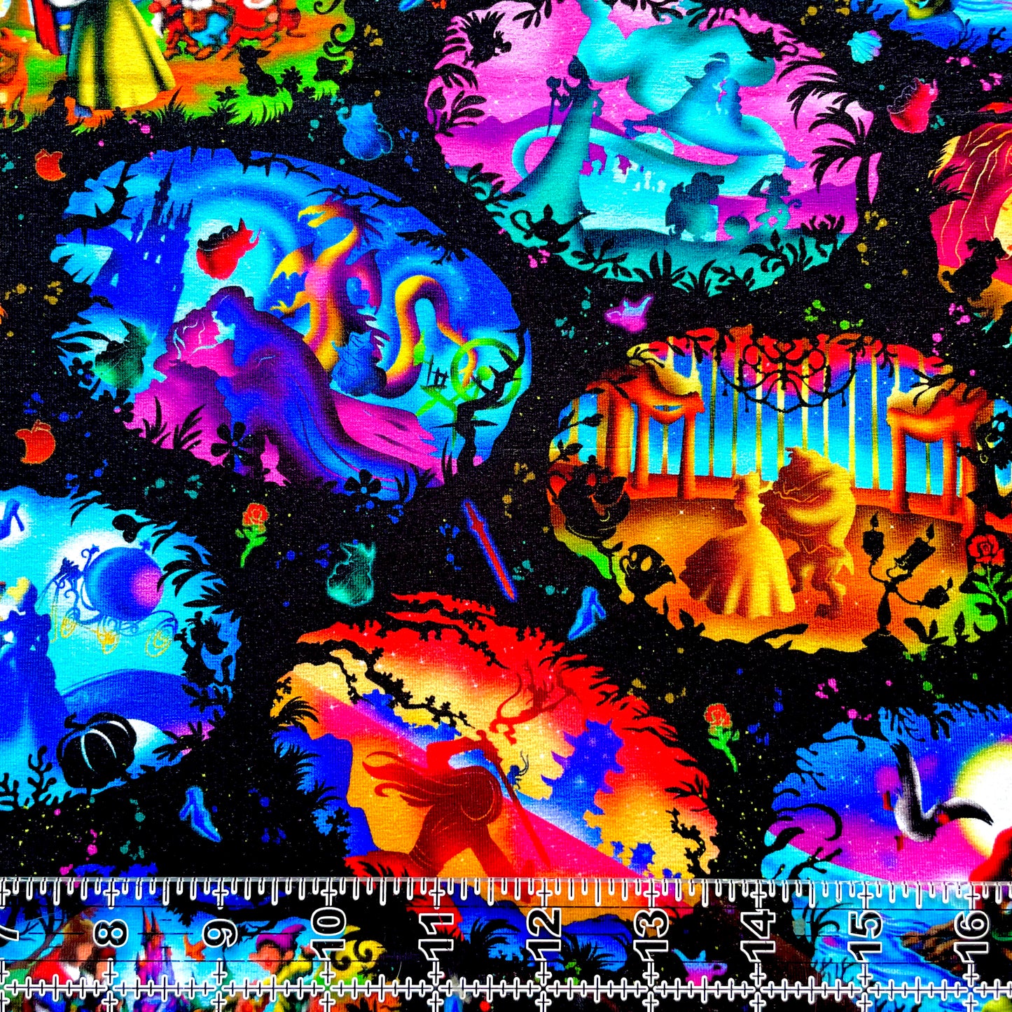 9x14 Tumbler Cut, Custom Fabric, CottonSpandex, High Quality, Mask Cut, Tumbler Fabric, Light Show, Whimsical