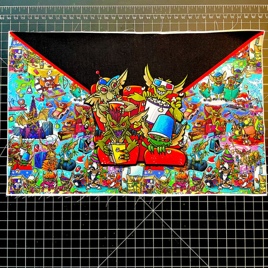 9x14 Tumbler Cut, Custom Fabric, CW Cotton Woven, High Quality, Mask Cut, Tumbler Fabric, Halloween, Christmas, Gremlin Toon, Precut