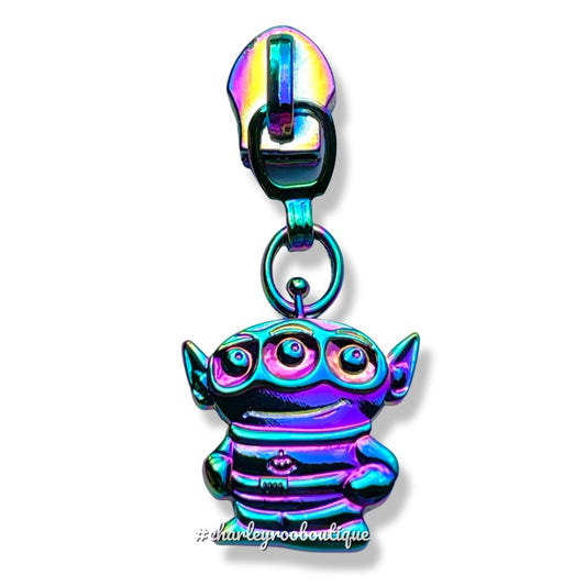 Zipper Pull, Toy Martian, Rainbow