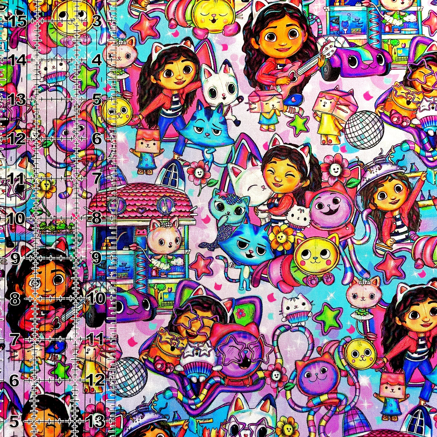 9x14 Tumbler Cut, Custom Fabric, CW Cotton Woven, High Quality, Mask Cut, Tumbler Fabric, Gabby and Kitty, New