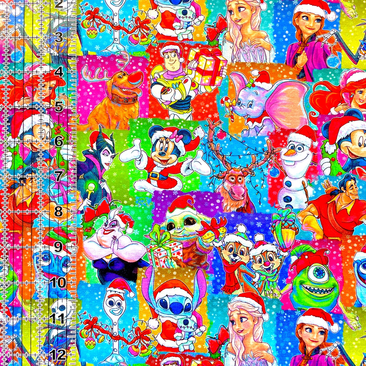 9x14 Tumbler Cut, Custom Fabric, CottonSpandex, High Quality, Mask Cut, Tumbler Fabric, Christmas, Xmas, Sweater, Cartoons, Rows