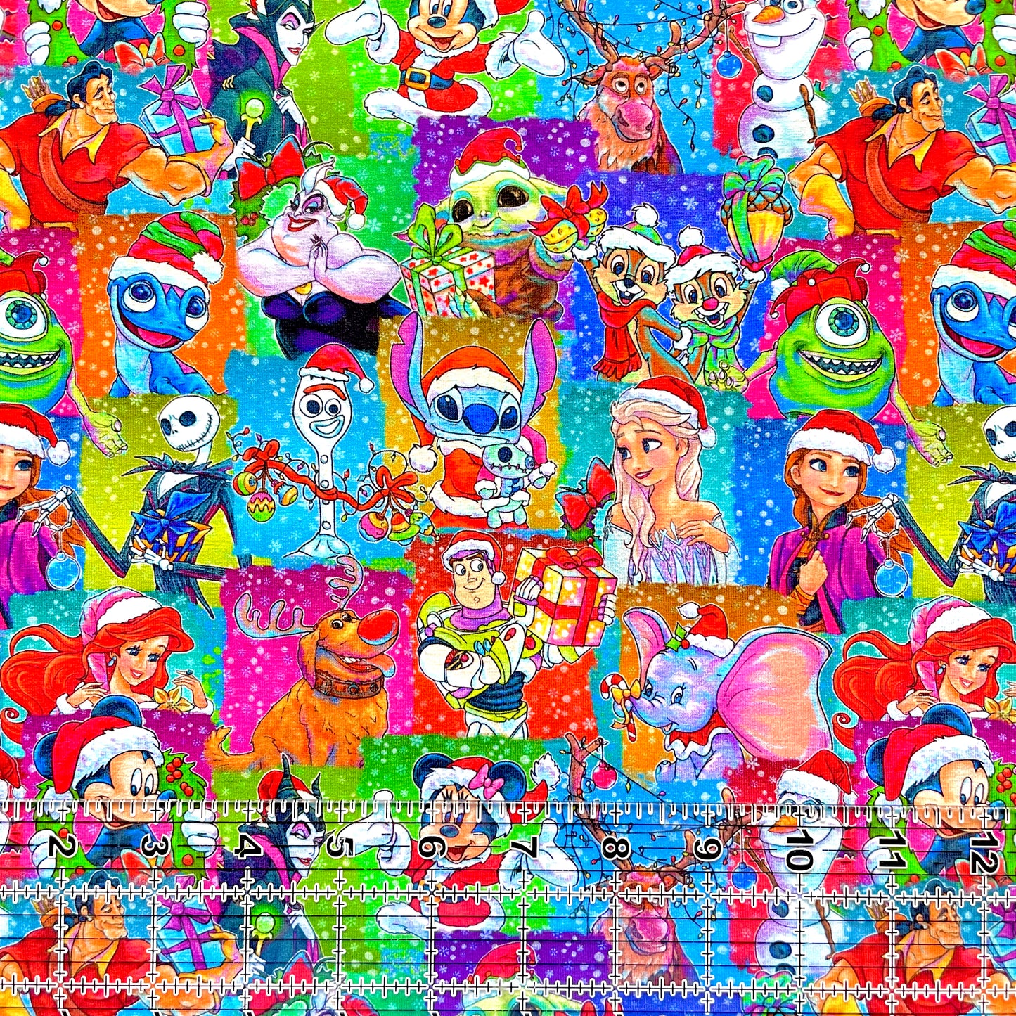 9x14 Tumbler Cut, Custom Fabric, CottonSpandex, High Quality, Mask Cut, Tumbler Fabric, Christmas, Xmas, Sweater, Cartoons, Rows