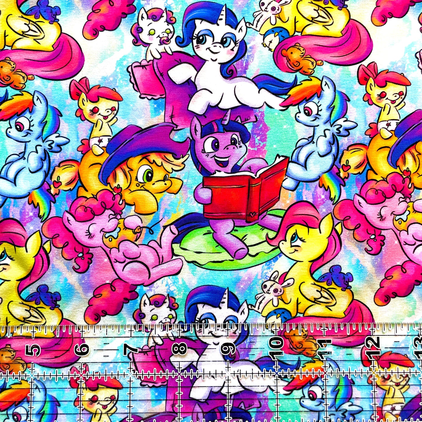 9x14 Tumbler Cut, Custom Fabric, CottonSpandex, High Quality, Mask Cut, Tumbler Fabric, MLP, Pony, Reading