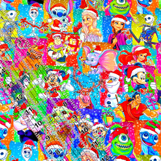 9x14 Tumbler Cut, Custom Fabric, CottonSpandex, High Quality, Mask Cut, Tumbler Fabric, Christmas, Xmas, Sweater, Cartoons, Rows