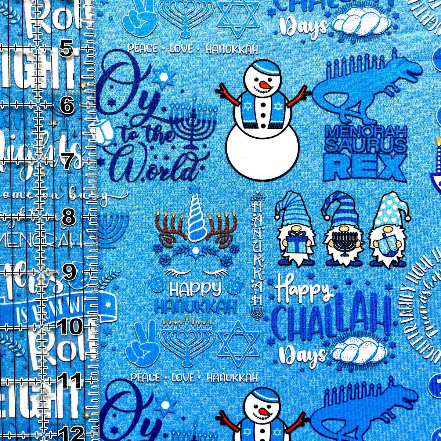 9x14 Tumbler Cut, Custom Fabric, CottonSpandex, High Quality, Mask Cut, Tumbler Fabric, Funny, Sassy Hanukkah