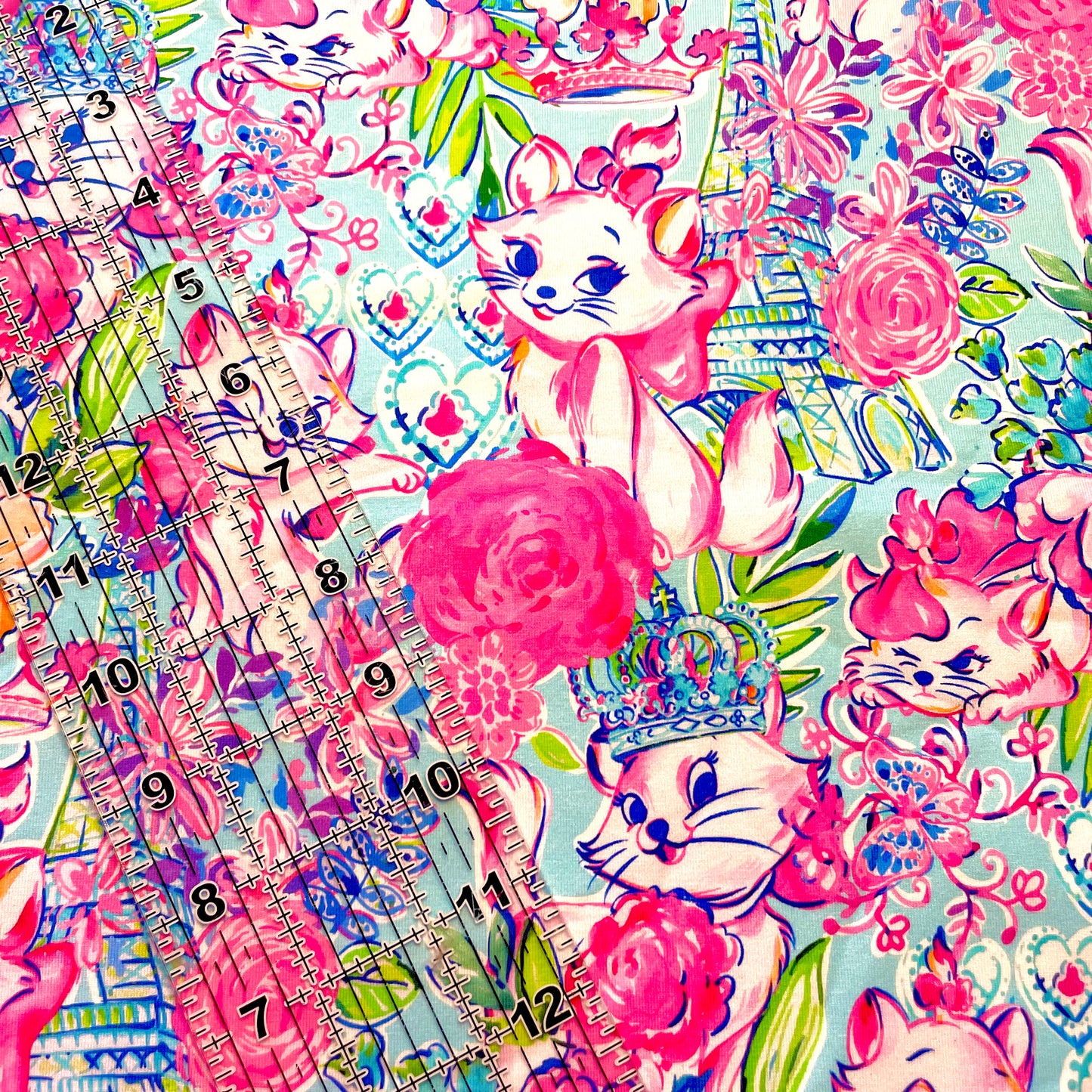 9x14 Tumbler Cut, Custom Fabric, CottonSpandex, High Quality, Mask Cut, Tumbler Fabric, LP Style, French Cat, Kitty