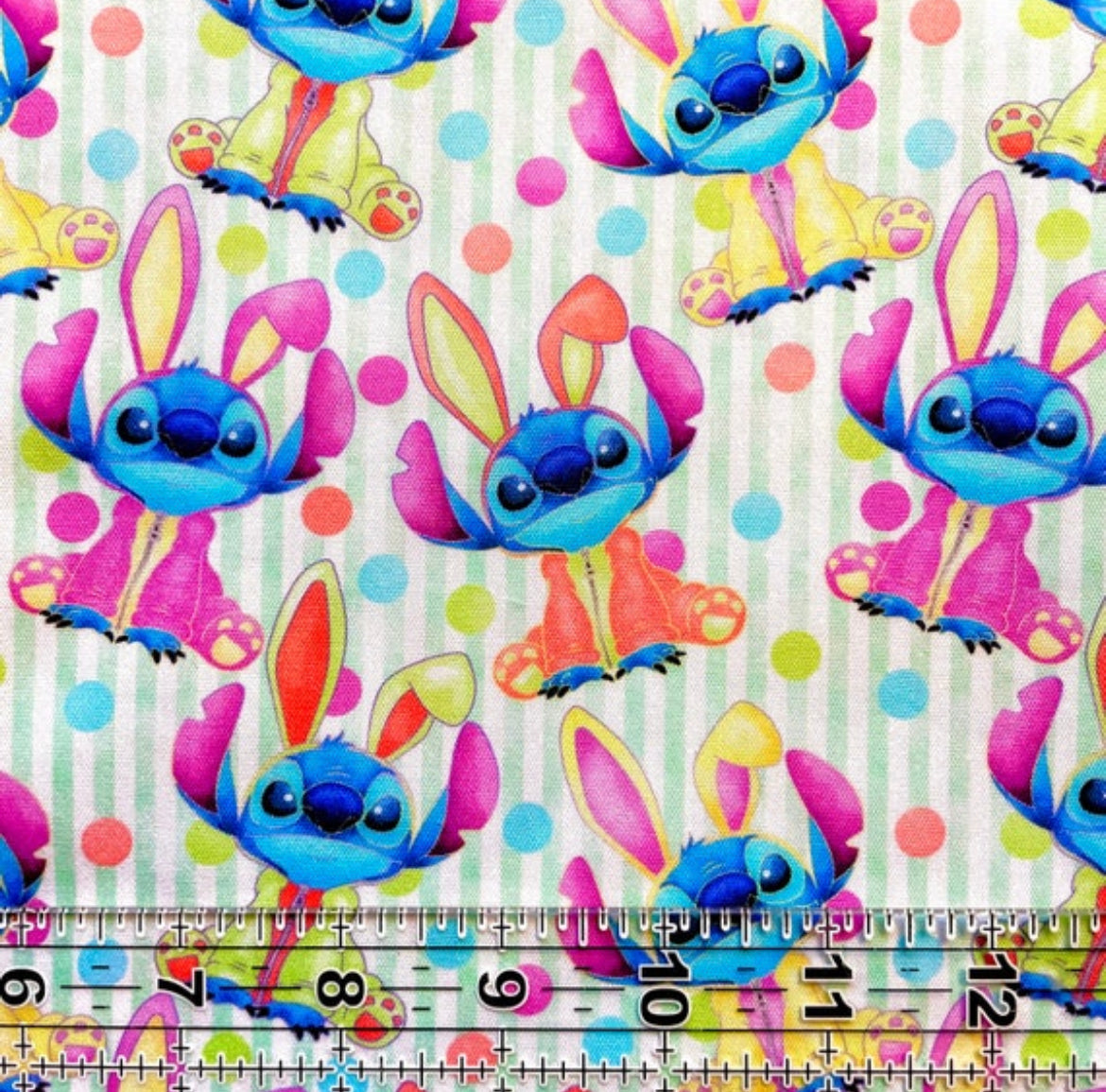 9x14 Tumbler Cut, Custom Fabric, CW Cotton Woven, High Quality, Mask Cut, Tumbler Fabric, Disney, Friends, Easter, Cartoons, Stitch Stripe