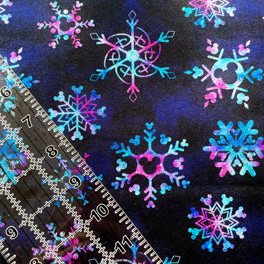 9x14 Tumbler Cut, Custom Fabric, CottonSpandex, High Quality, Mask Cut, Tumbler Fabric, Christmas, Xmas, Disney Snowflakes