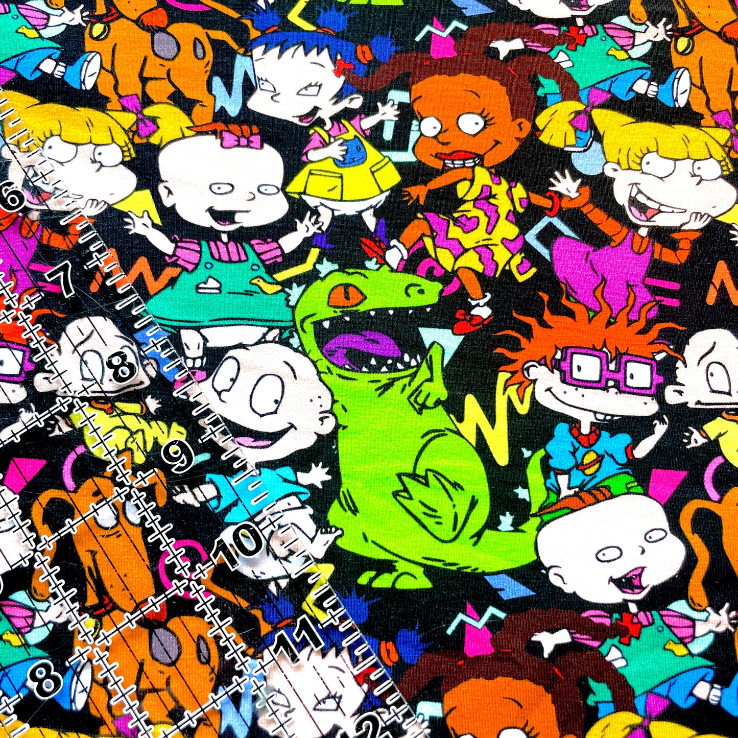 9x14 Tumbler Cut, Custom Fabric, CottonSpandex, High Quality, Mask Cut, Tumbler Fabric, Throwback, 90s, Babies in Diapers