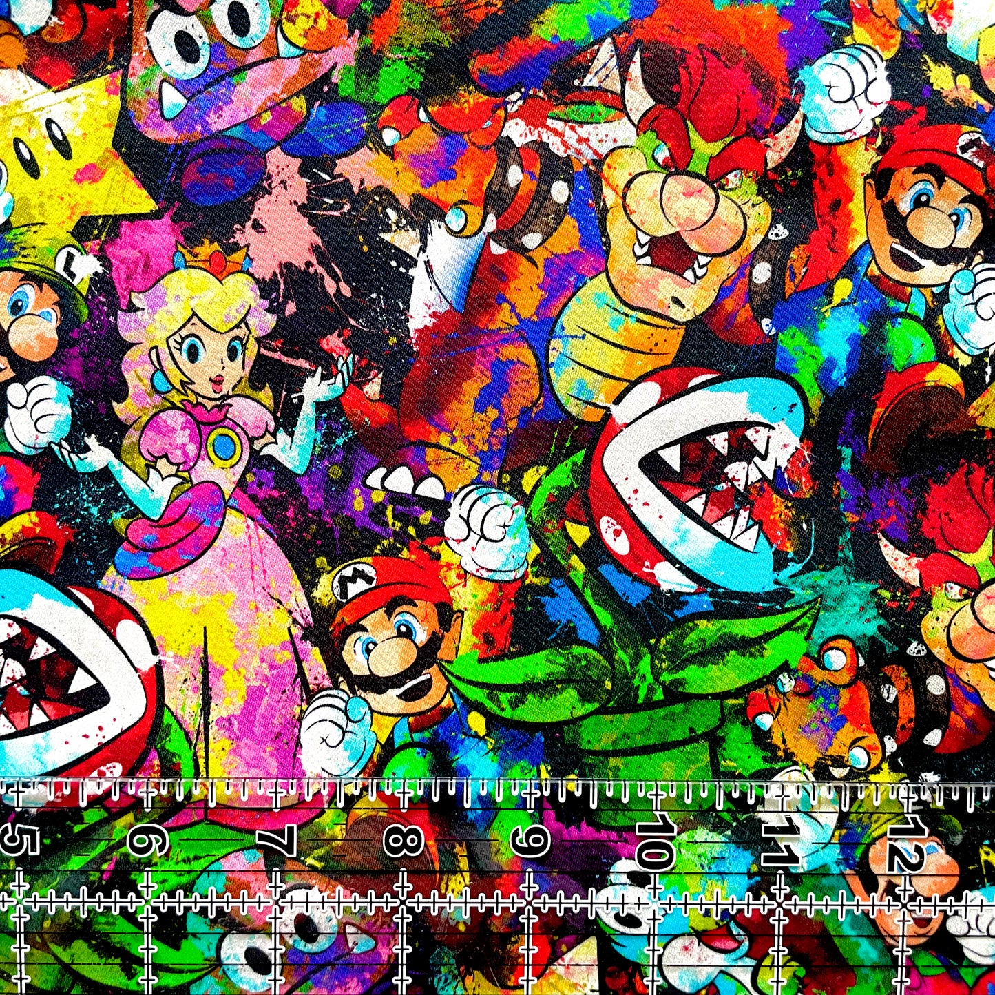 9x14 Tumbler Cut, Custom Fabric, CW Cotton Woven, High Quality, Mask Cut, Tumbler Fabric, Nintendo, Gamer, Retro Mario