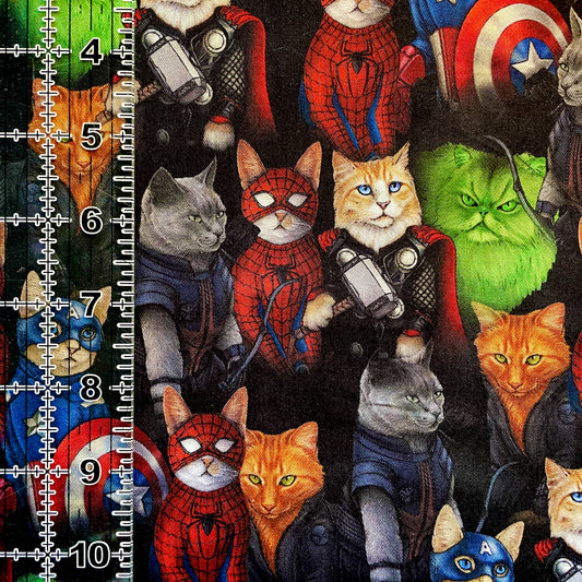 9x14 Tumbler Cut, Custom Fabric, CW Cotton Woven, High Quality, Mask Cut, Tumbler Fabric, Funny, Cat, Superhero Cats