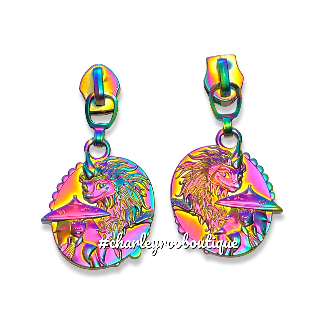 Zipper Pull, Dragon Princess, Rainbow Matte